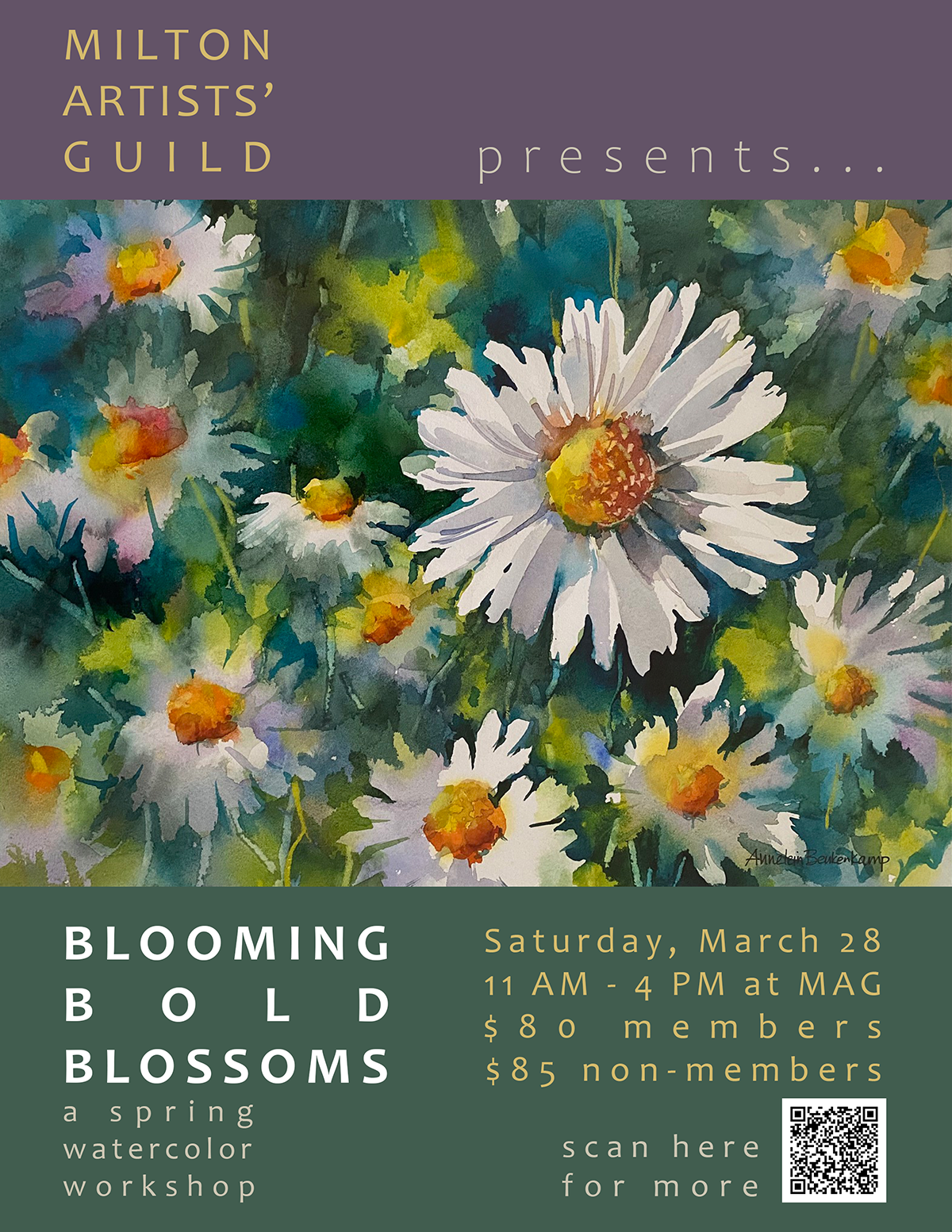 Blooming Bold Blossoms - A Spring Watercolor Workshop