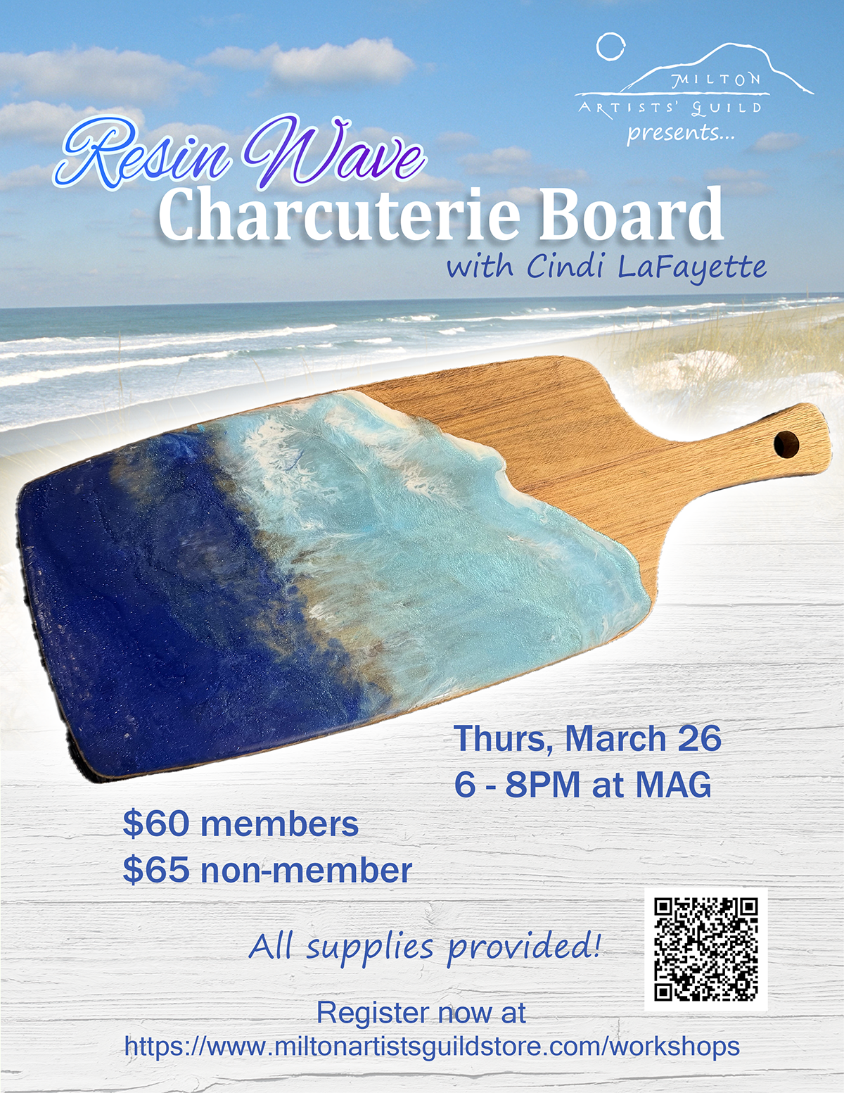 Resin Ocean Wave Charcuterie Board