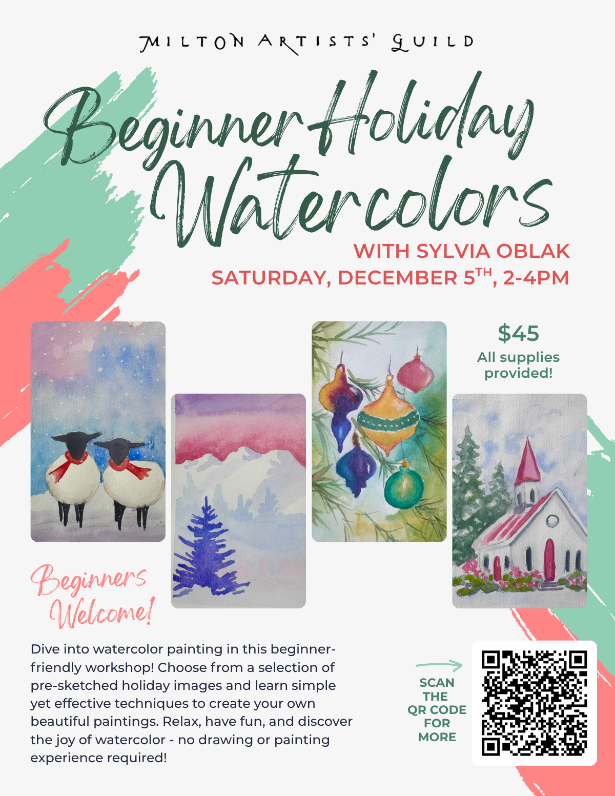 Beginner Holiday Watercolors