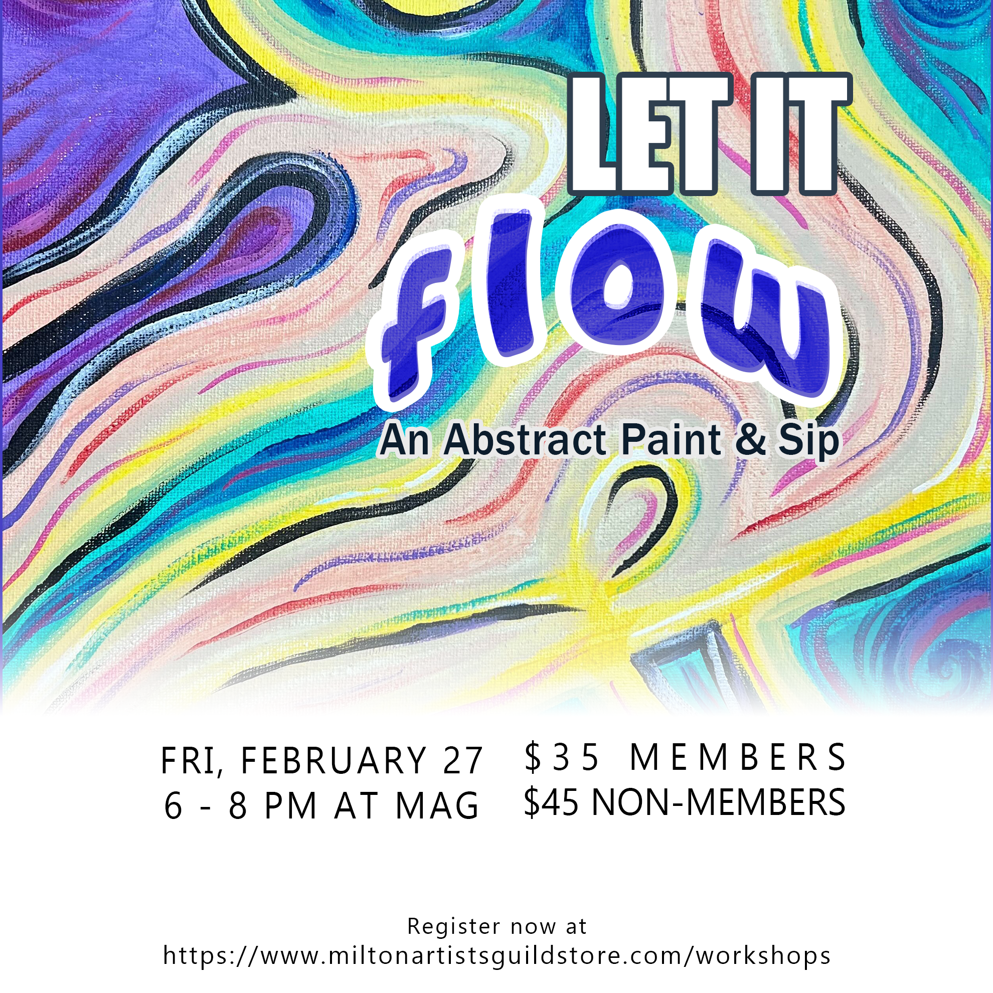 Let it Flow: An Abstract Paint and Sip